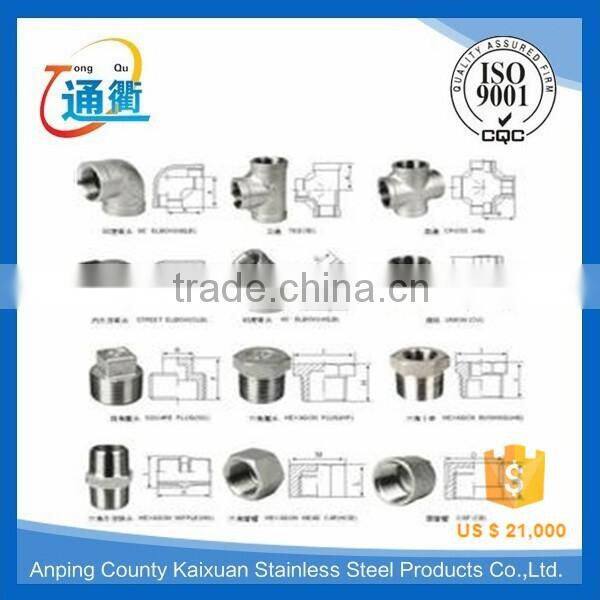 made in china threaded casting stainless steel pipe fitting eblow
