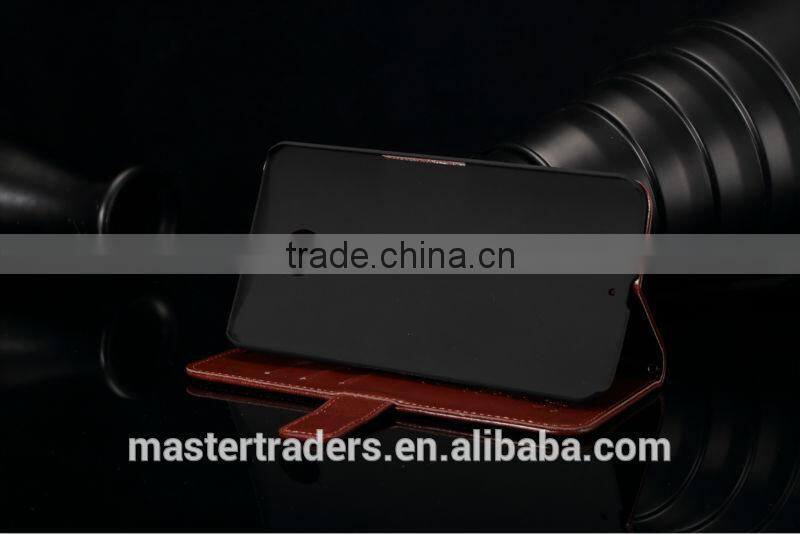 Original K-COOL Fine Sheep Grain Printing Stand PU Leather Wallet Case For Google 6 MT-2829