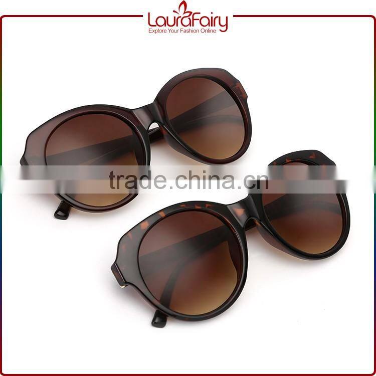 Laura Fairy Italy Design CE UV400 Women Demi Color Retro Plastic Sunglasses