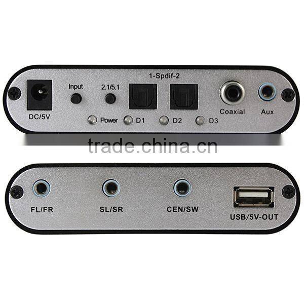 DTS AC3 Digital to Analog Stereo 5.1CH Audio Gear Digital Sound Decoder for Set Top Box HD player Blu-ray DVD PS2 PS3 XBOX360