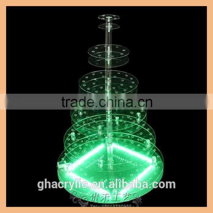 Fashionable lollipop display six tier lollipop display stand with LED lights