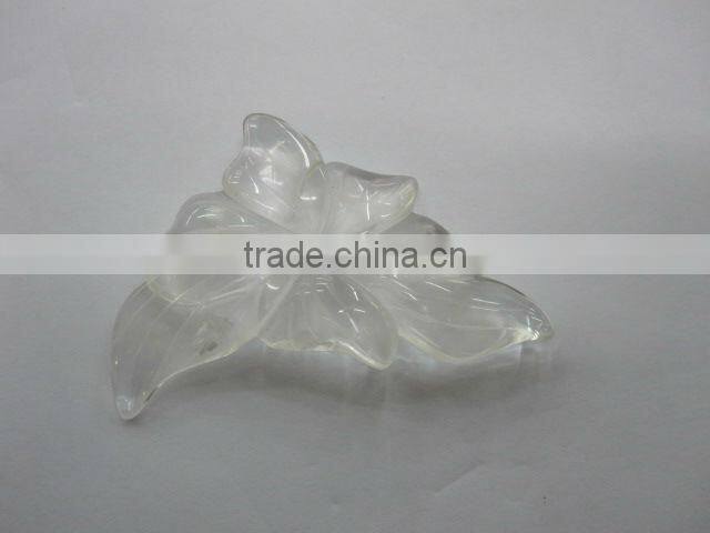 Crystal carved freeform flower