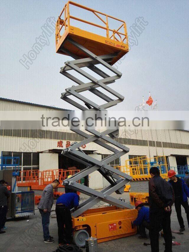 CE approved self propelled electric mobile mini scissor lift