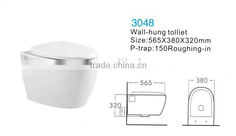 Chaozhou sanitary ware bathroom design wall hung toliet