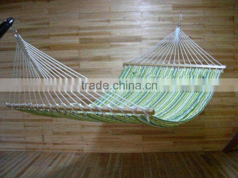 Outdoor canvas garden hammock with steel stand