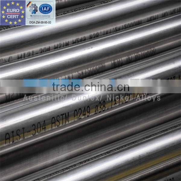 Bright annealed stainless steel welded pipes