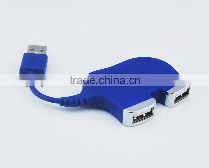 new arrival usb 2.0 animal shaped usb hub 4 ports as gift