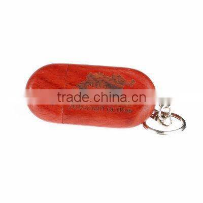 Promotional Gift Wooden USB Flash Drive with Custom Logo