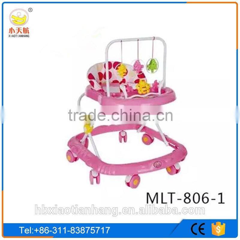 Simple rolling baby walker with toys and music/ Cheap round outdoor baby walker toys for kids