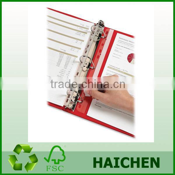 2015 PVC file folder document holder with ring binder for man manager