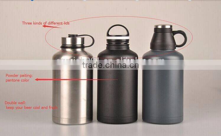 64oz Stainless Steel Vacuum Insulated Double Wall Beer Bottle With Handle Quality Assured