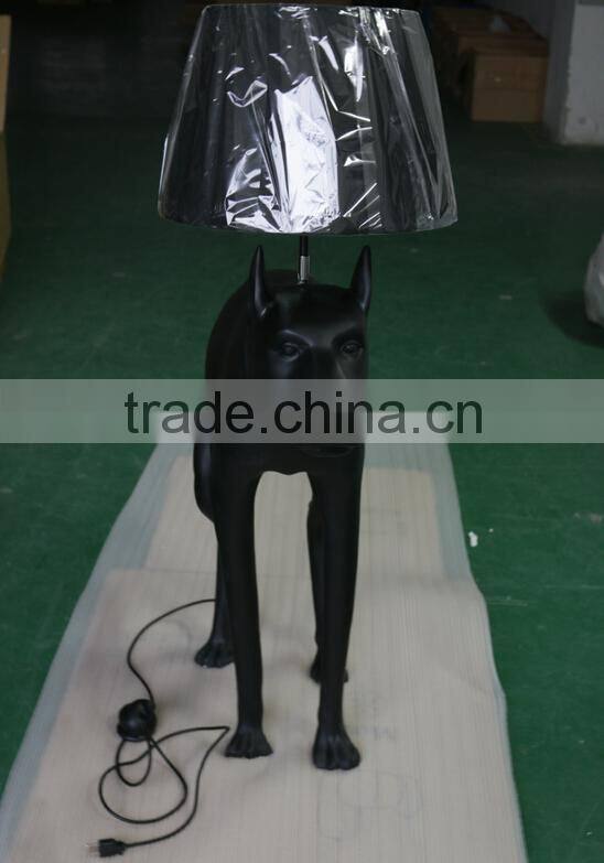Modern Resin Animal Base Good Boy Floor Lamp for Megastore Decoration
