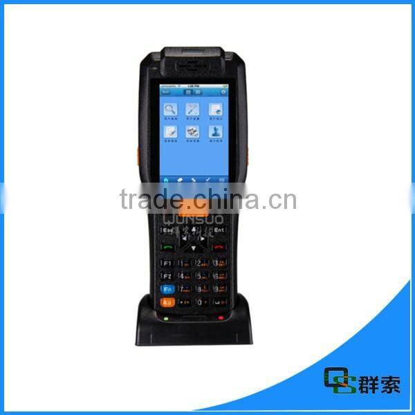 IP65 PDA3505 android rugged handheld pda with mobile printer 3g IC card reader
