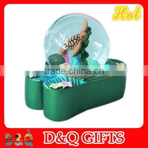 Souvenir custom resin snow globe with slipper base