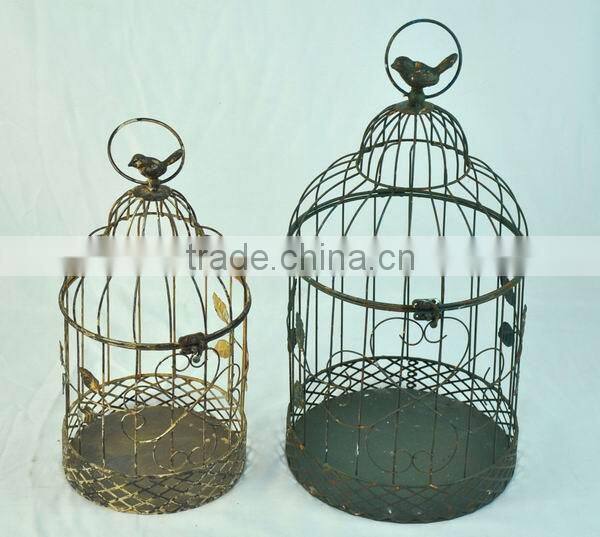 Decorative french farmhouse cage garden planter