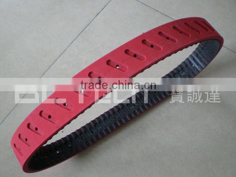 Timing belt for packing machine - Elliptical holes