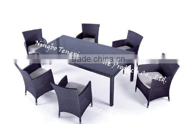 2016 China modern outdoor rattan wicker dinning set/rattan table and chairs