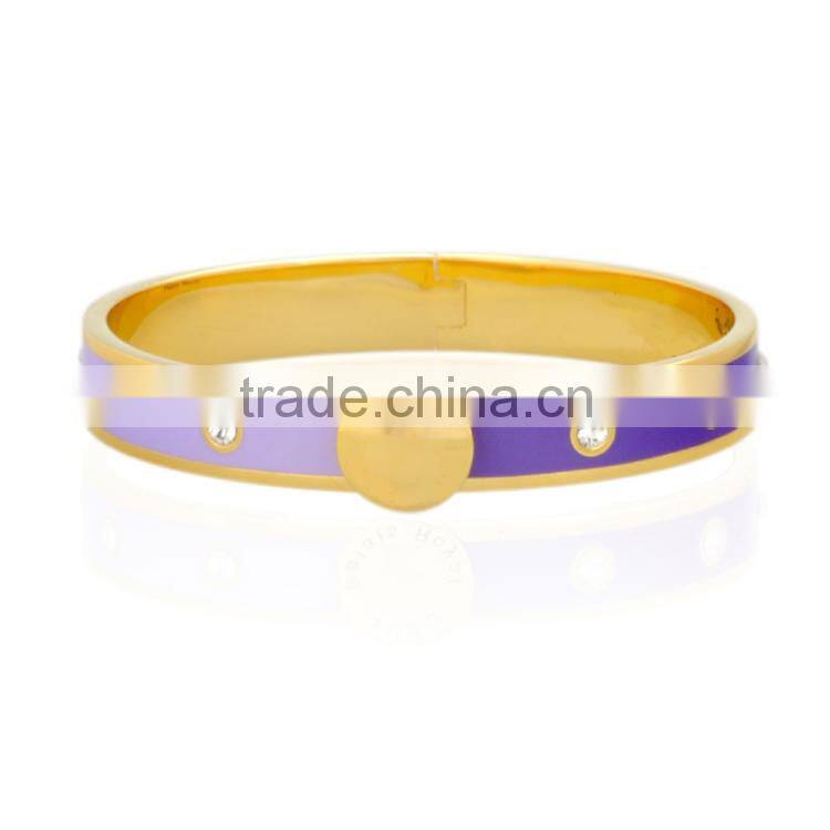 Fashion bamboo crystal gold bangles designs