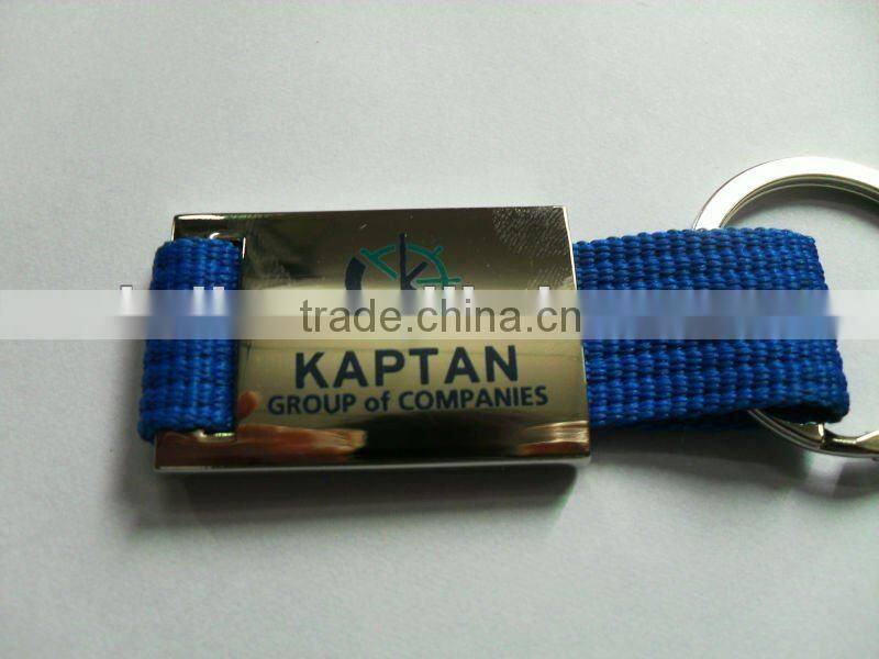 KAPTAN metal keyring with ribbon