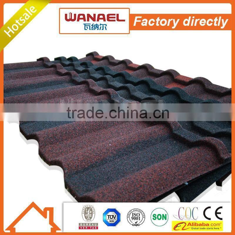 Wanael stone coated plastic flat sheet roof/high qualifty durable maintenance free roof sheet