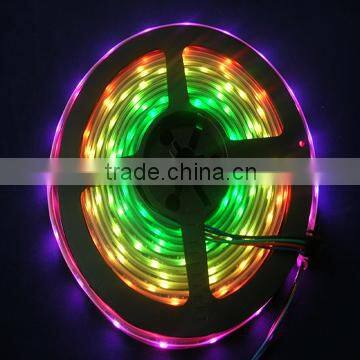 low voltage DC5V waterproof IP67 5050 smd 5m/roll rgb led strip ws2801