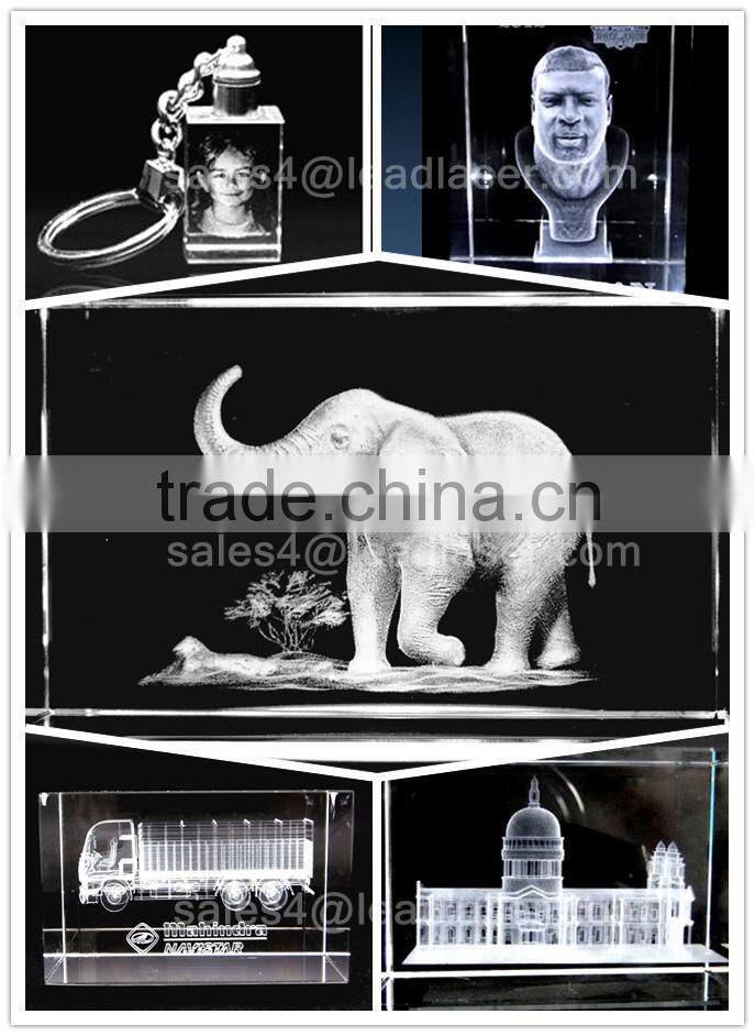 professional 2d 3d inner laser crystal cube photo engraving machine for glass advertisement