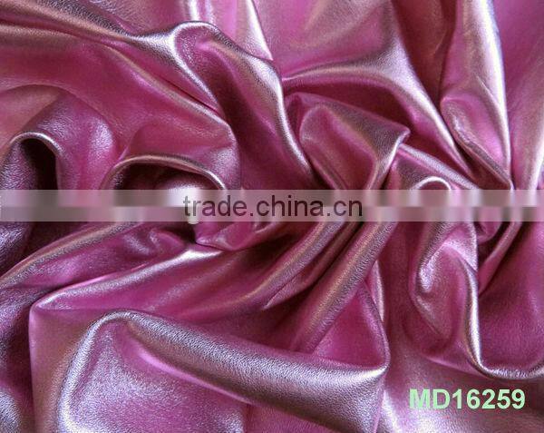 man-made pig skin pu leather for garments MD16252