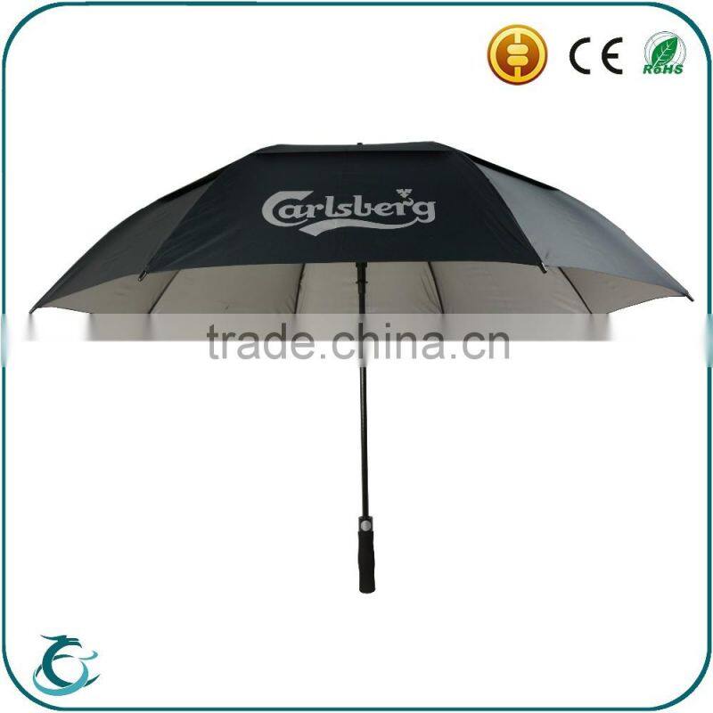double layer with uv coated windproof style big size parasol golf umbrella