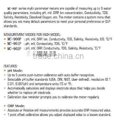MC-904 Portable Multi-parameter Water Quality Meter