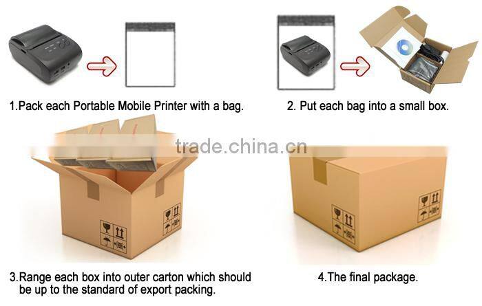 Support Thai Printing Mobile Receipt Printer Wireless Bluetooth Printer Pos System IMP006