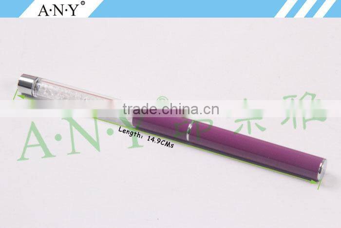 ANY Nail Art Beauty Care Cuticle Pusher Rhinestone Nail Brush with Pumice Stone Pusher