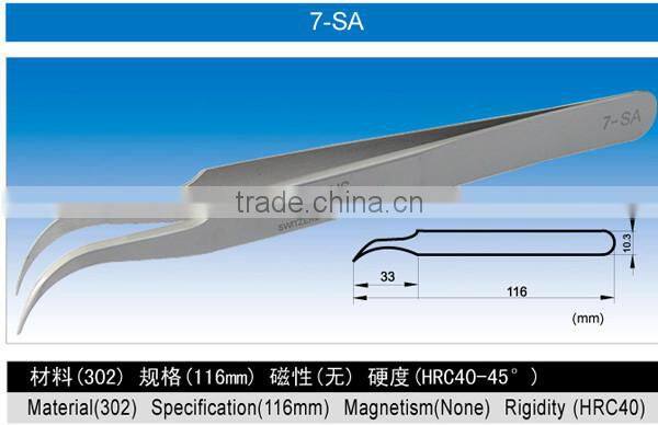 SA series stainless steel tweezers / ESD Stainless Steel Tweezers /stainless steel tweezers with free samples