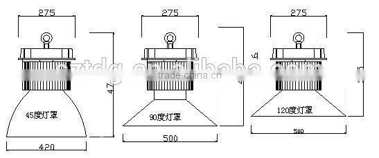 2015 Waterproof IP65 TUV SAA UL 30w Led High Bay Light