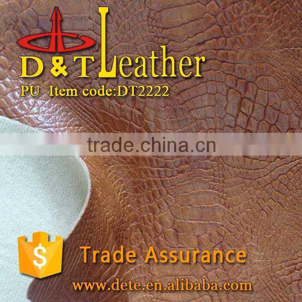nature leather feeling snake pu synthetic leather high quality