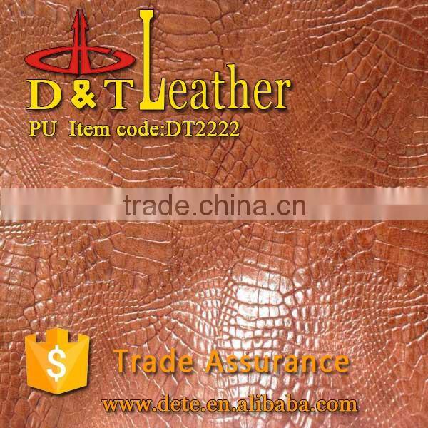 nature leather feeling snake pu synthetic leather high quality