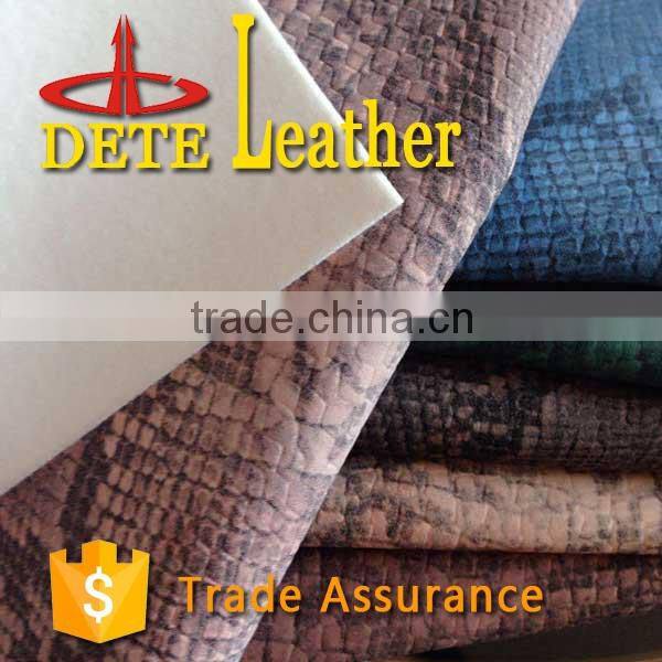 Yanbuck pu leather synthetic leather python for bags