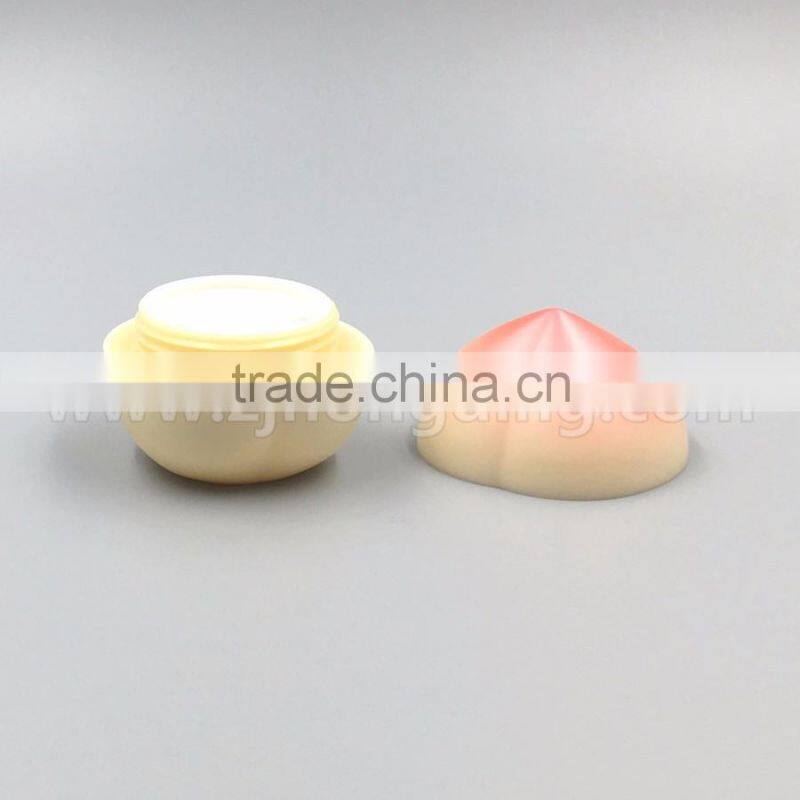 top selling color orange and Peach cream jar luxury style cosmetic cream acrylic jars wholesale