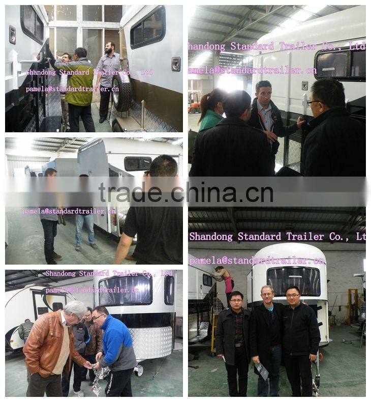 2 Horse Float Angle Load Deluxe Camper Float with tyre