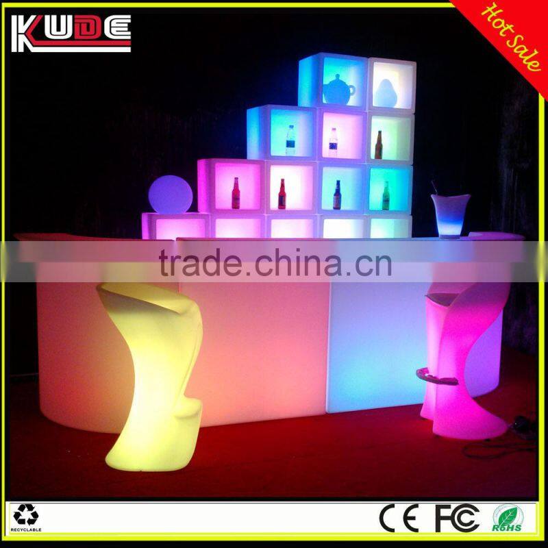 PE material LED light up bar counter used in event