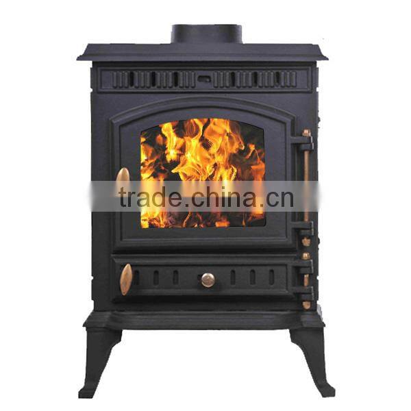 Freestanding triditional indoor cast iron solid fuel heating burner