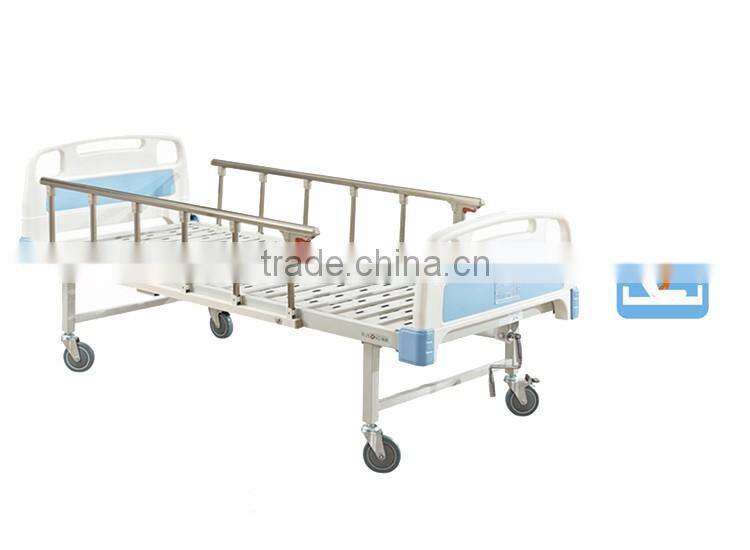 Folding 1 Crank ABS Medical Sick Bed With Aluminum Side Rails