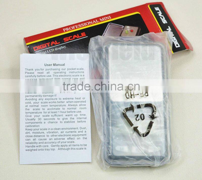 Digital Balance Pocket Weighing Jewelry Electronic LCD Scale 500g 0.1g