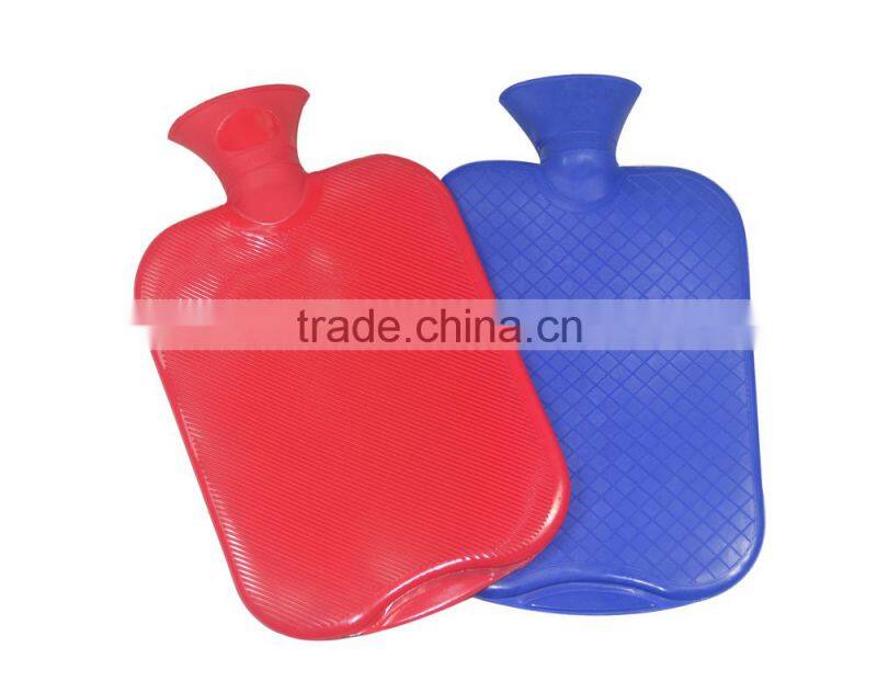 rectangle shaped pvc transparent hot water bottle