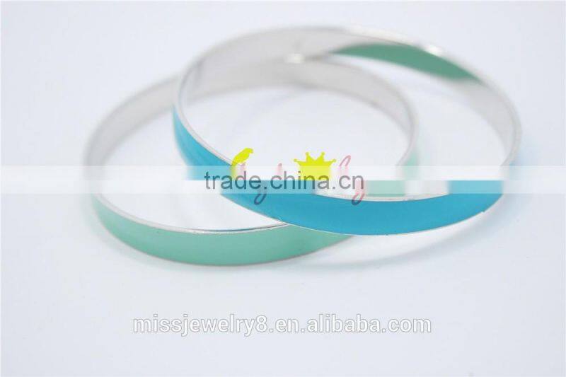 Fashion Silver Bangles Sets Multilayer Bracelet Sets(3pcs) Women Jewelry Pulseras Paint Bangle For 2016New Intrend style
