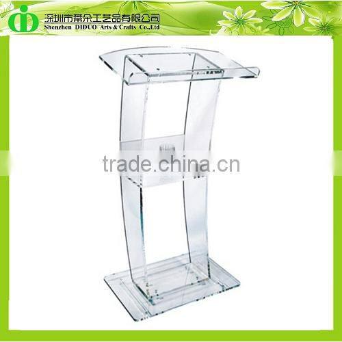 DDL-0012 ISO9001 Chinese Wholesale SGS Test Standard Glass Colored (green Tint) Style Podium