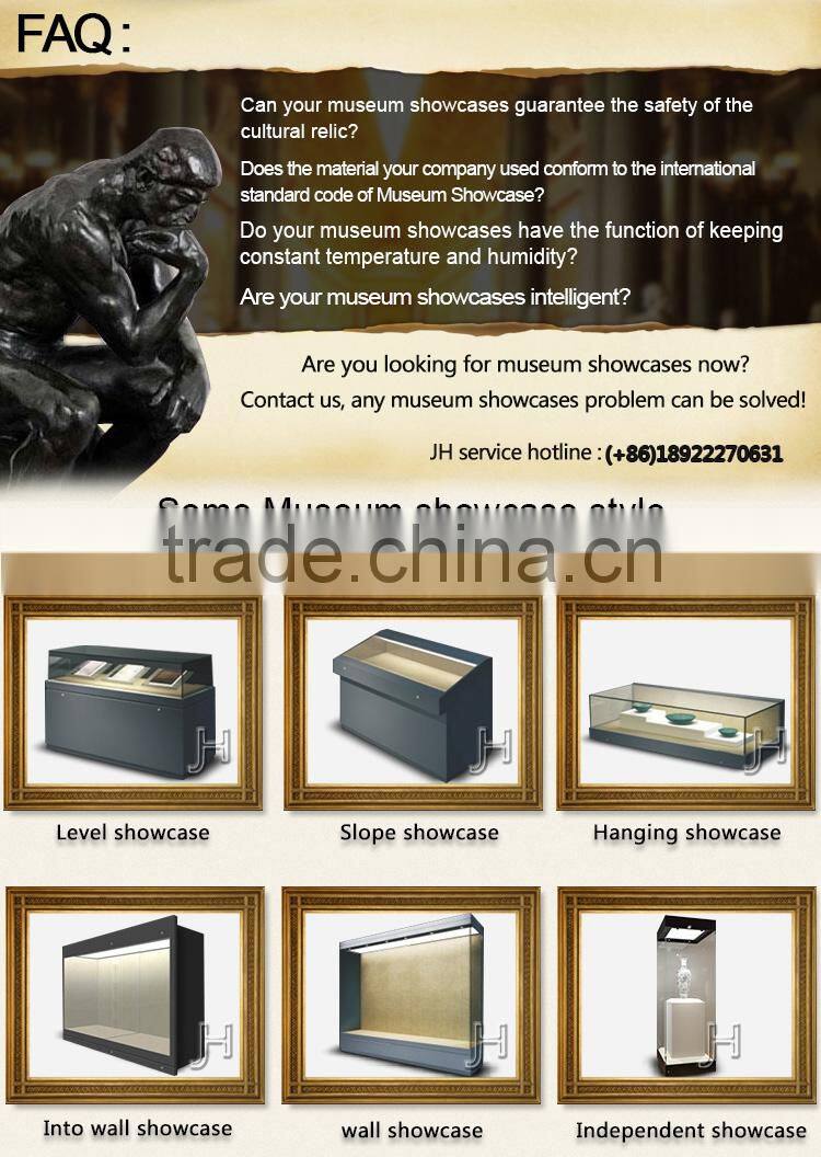 museum display equipment glass showcase design