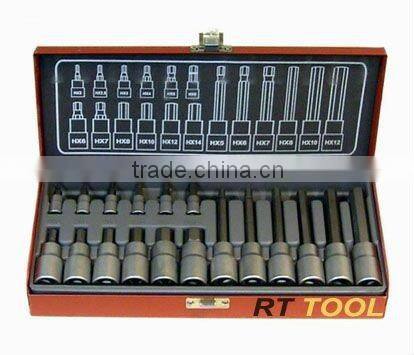 2015 NEW ITEM 18pcs socket set TELESCOPIQUE iron case socket bits set