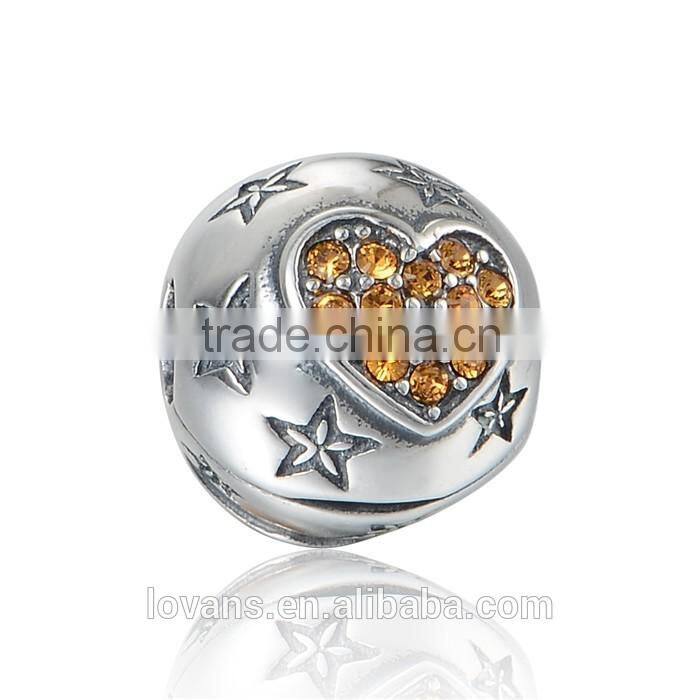 Wholesale Gemstone 925 Sterling Silver Slide Charms