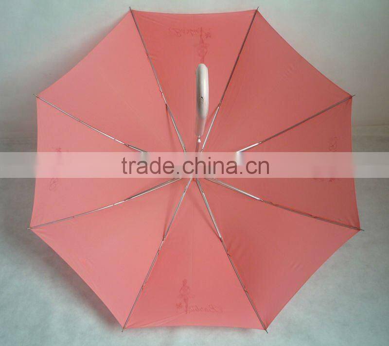 23" auto open straight pink umbrella
