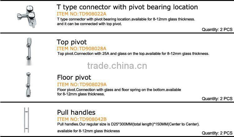 Quality quality with the designated freight loading 360 degree shower glass door pivot hinge